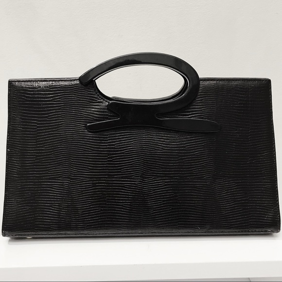 Genny by Gianni Versace Lizard Leather Crossbody - Picture 3 of 9